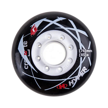 Колеса для роликовых коньков HYPER Create+G 76/85A Black/White (4 шт.)